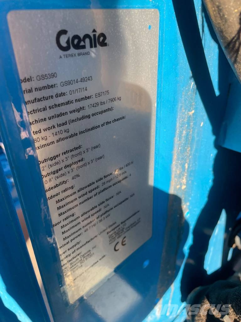 Genie GS 5390 RT Scissor lifts