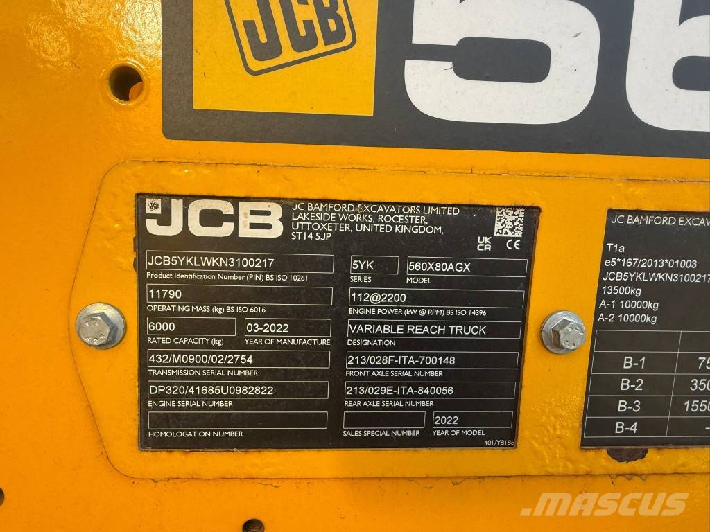 JCB 560-80 Συστήματα τηλεχειρισμού για τη γεωργία