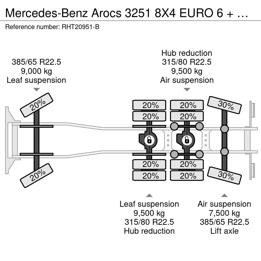 Mercedes-Benz Arocs 3251 8X4 EURO 6 + HMF 2620K-RC + REMOTE CONT Kranen voor alle terreinen