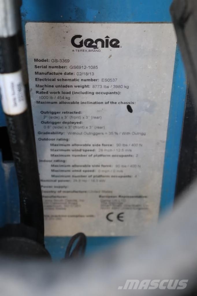 Genie GS 3369 RT GS 3369 RT رافعات ومنصات أخرى