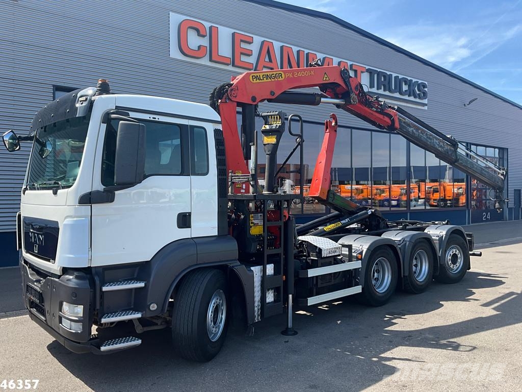 MAN TGS 32.440 8x4 Palfinger 24 Tonmeter laadkraan Camion cu carlig de ridicare