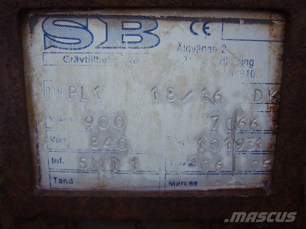 SB Hydraulisk planeringsskopa PL1 18/16 Κουβάδες