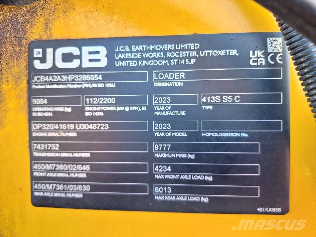 JCB 413 S Cargadoras sobre ruedas