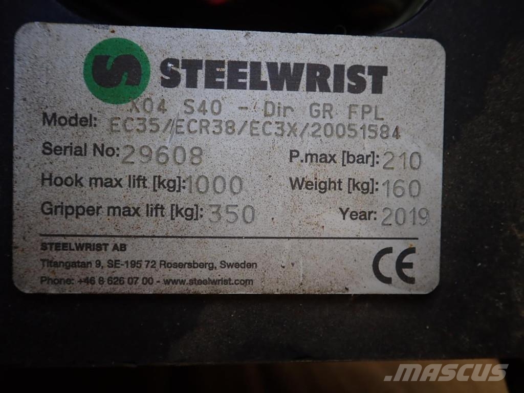 Steelwrist Tiltrotator X04 mit S40 und Greifermodul Muut koneet