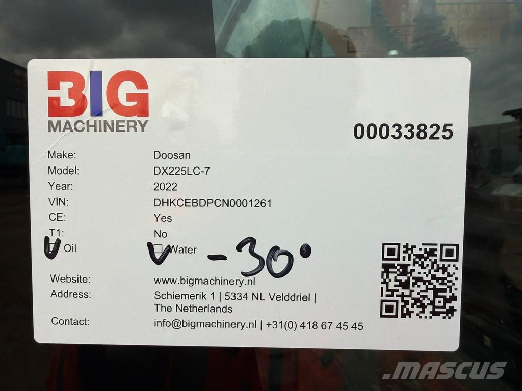 Doosan DX225LC-7 Long Reach 15.4 m Excavadoras sobre orugas