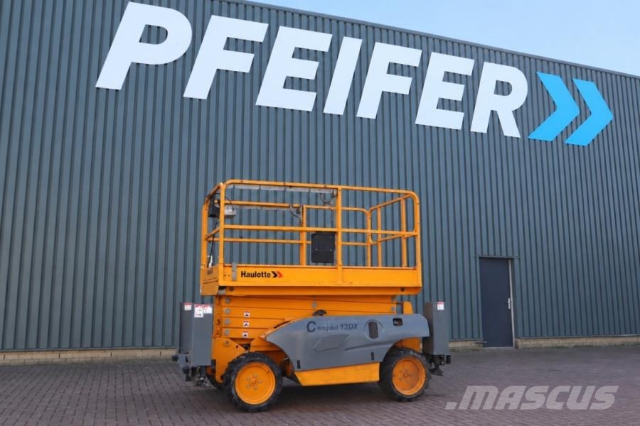 Haulotte Compact 12DX Diesel, 4x4 Drive, 12m Working Height Scissor lifts