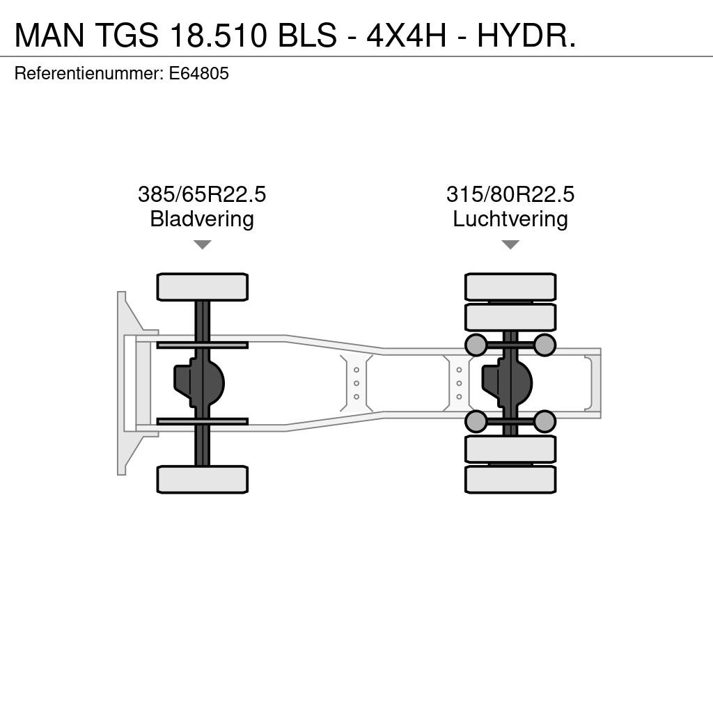 MAN TGS 18.510 BLS - 4X4H - HYDR. Nyergesvontatók