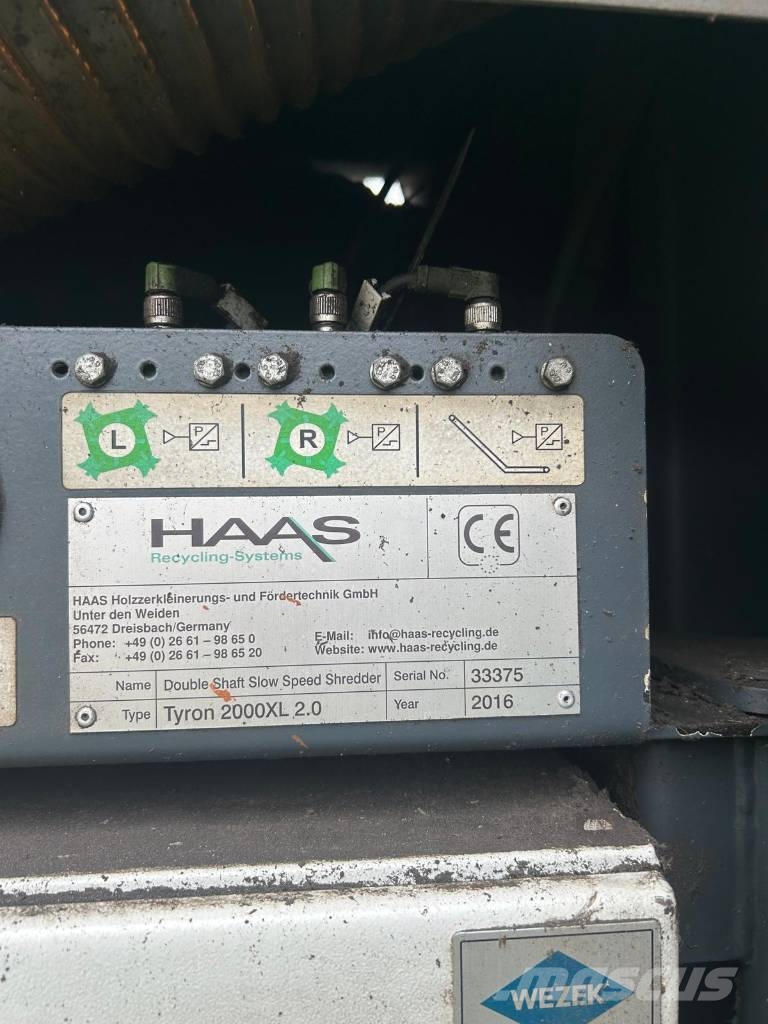Haas Tyron 2000 آلات تمزيق المخلفات