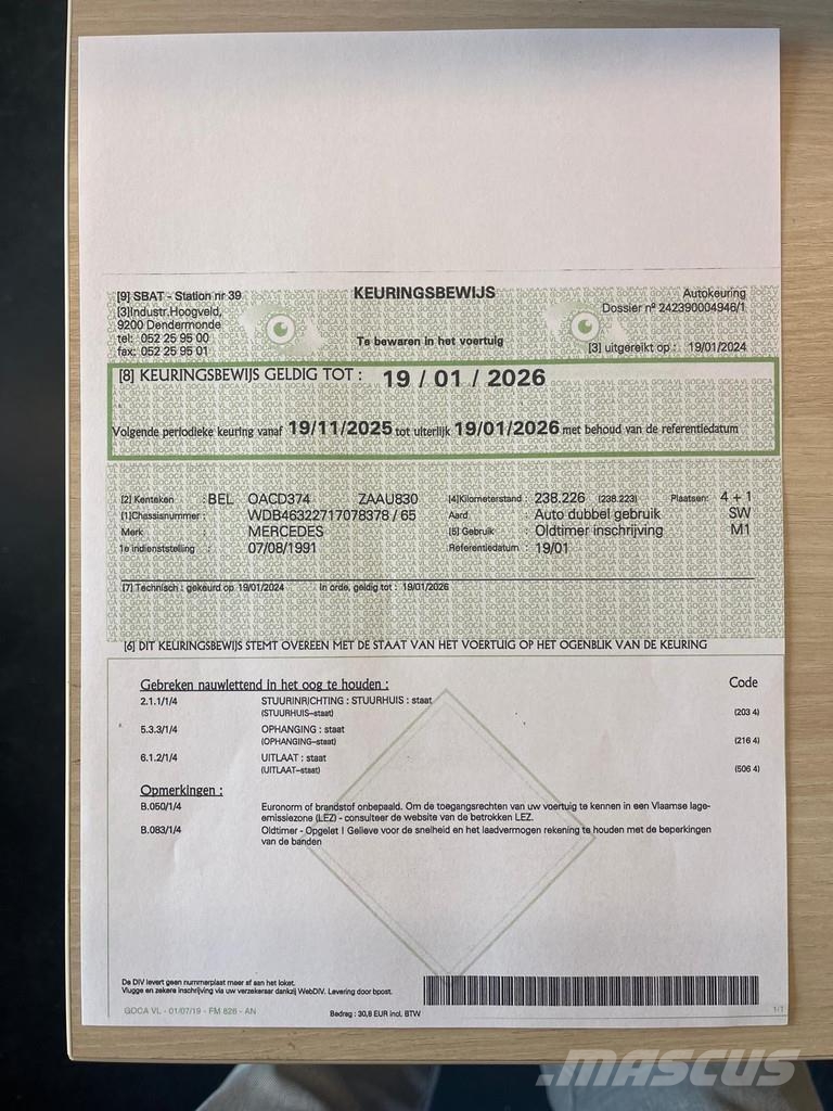 Mercedes-Benz 300-serie 300GE Samochody osobowe