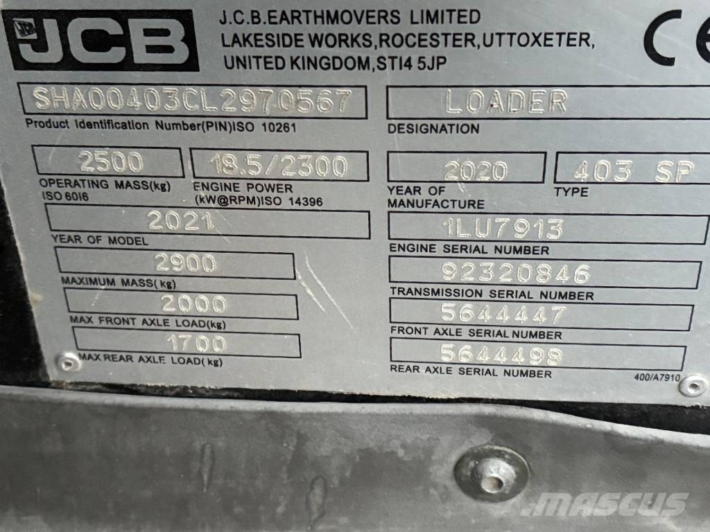 JCB 403 Mini utovarivači