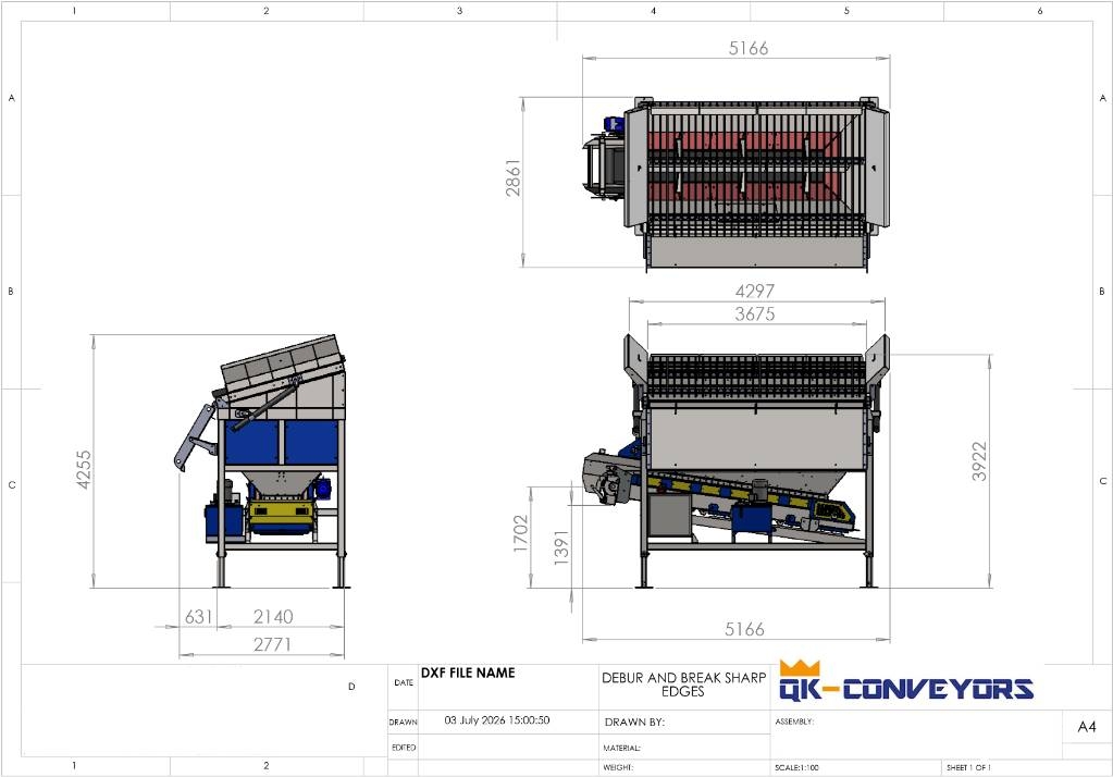 Quarry King BH12 Feed Hopper Tartályok és tölcsérek