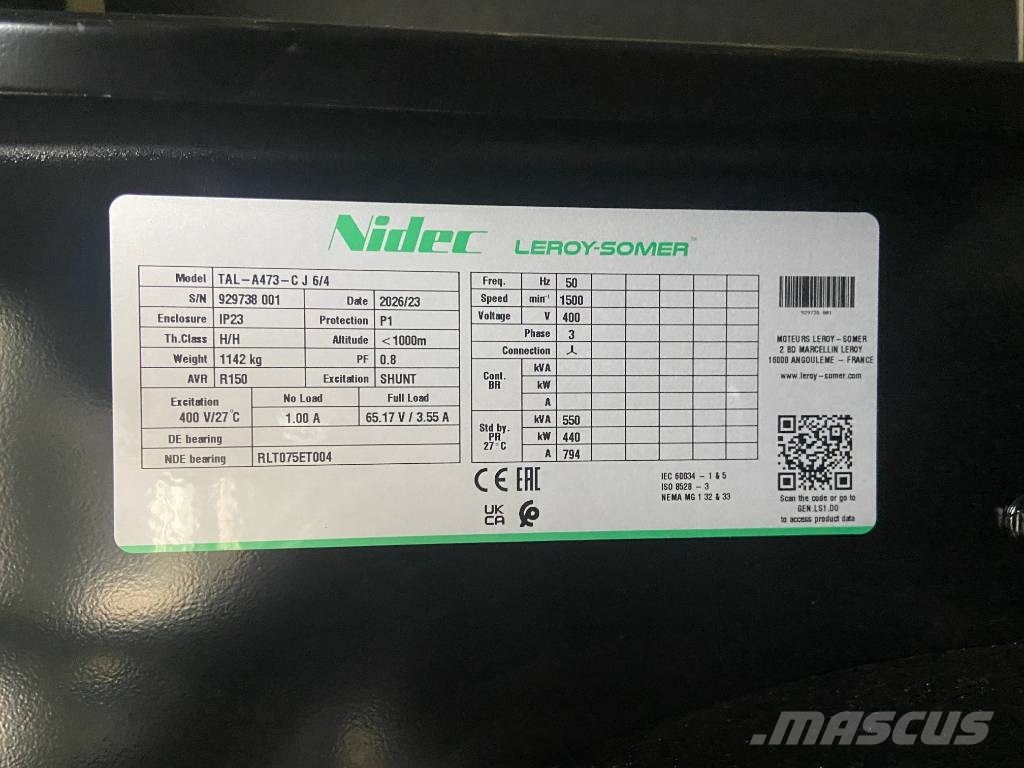 Cummins QSZ13-G13 - 550 kVA Generator - DPX-19846 ディーゼル発電機