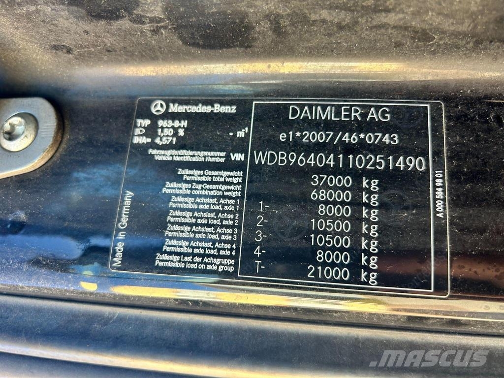 Mercedes-Benz AROCS 3763 8X4*4 EURO6 + LOFLIFT 125Z HiVision Puuautot
