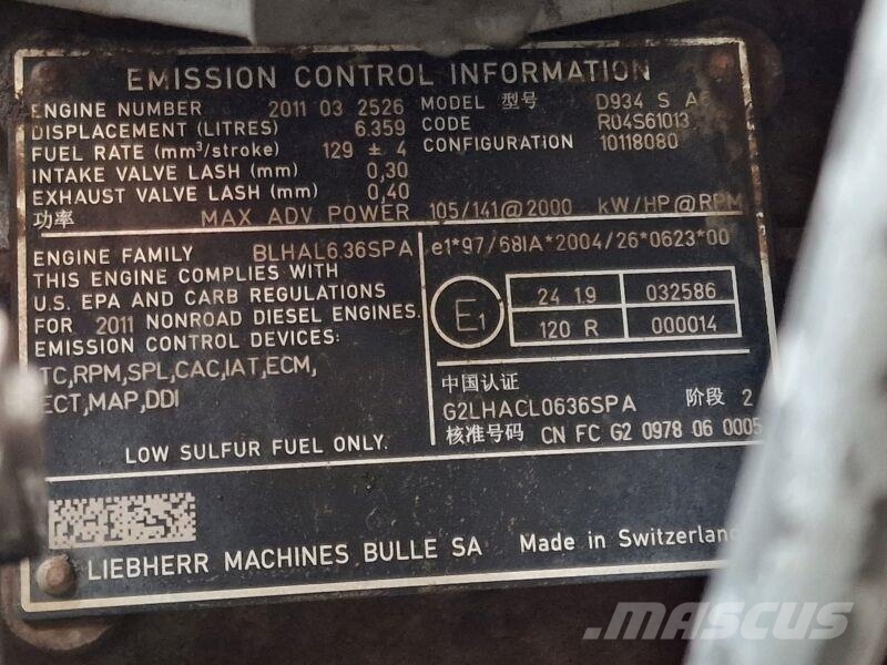 Liebherr D934 S A محركات