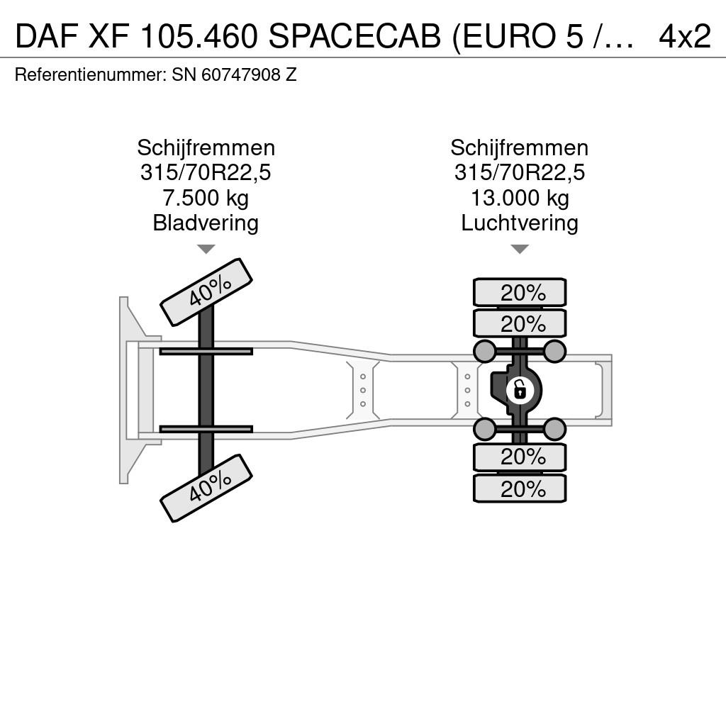 DAF XF 105.460 SPACECAB (EURO 5 / ZF16 MANUAL GEARBOX Vilcēji