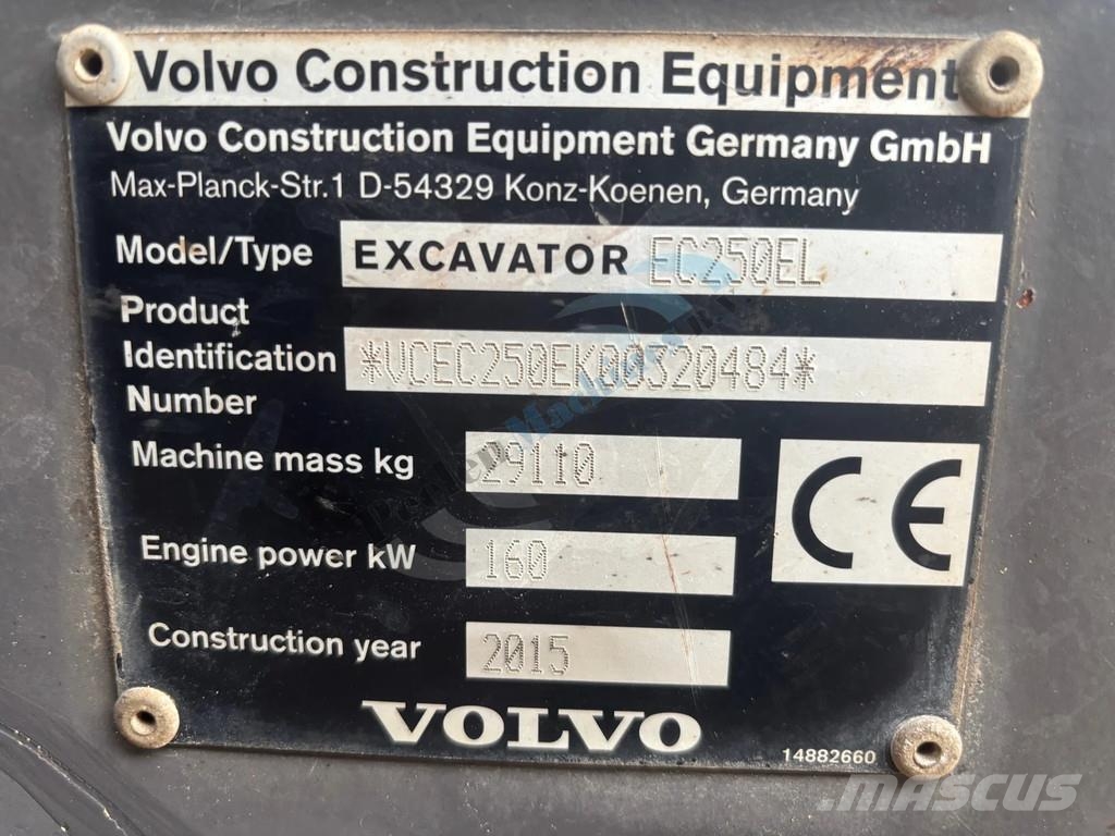 Volvo EC 250 EL Bagri goseničarji