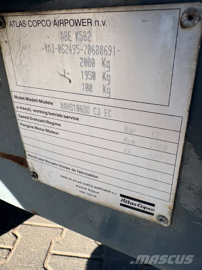Atlas Copco XAHS 186 DD Kompressorid