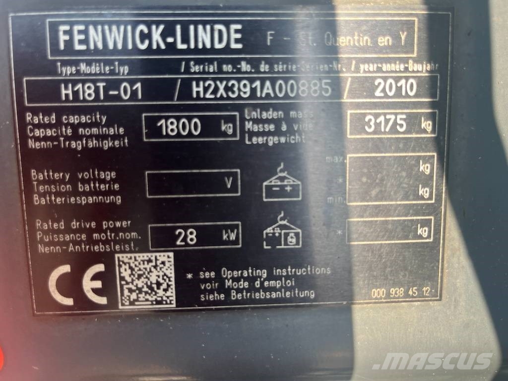 Linde H18T-01 V-3163 OB Plinski viljuškari