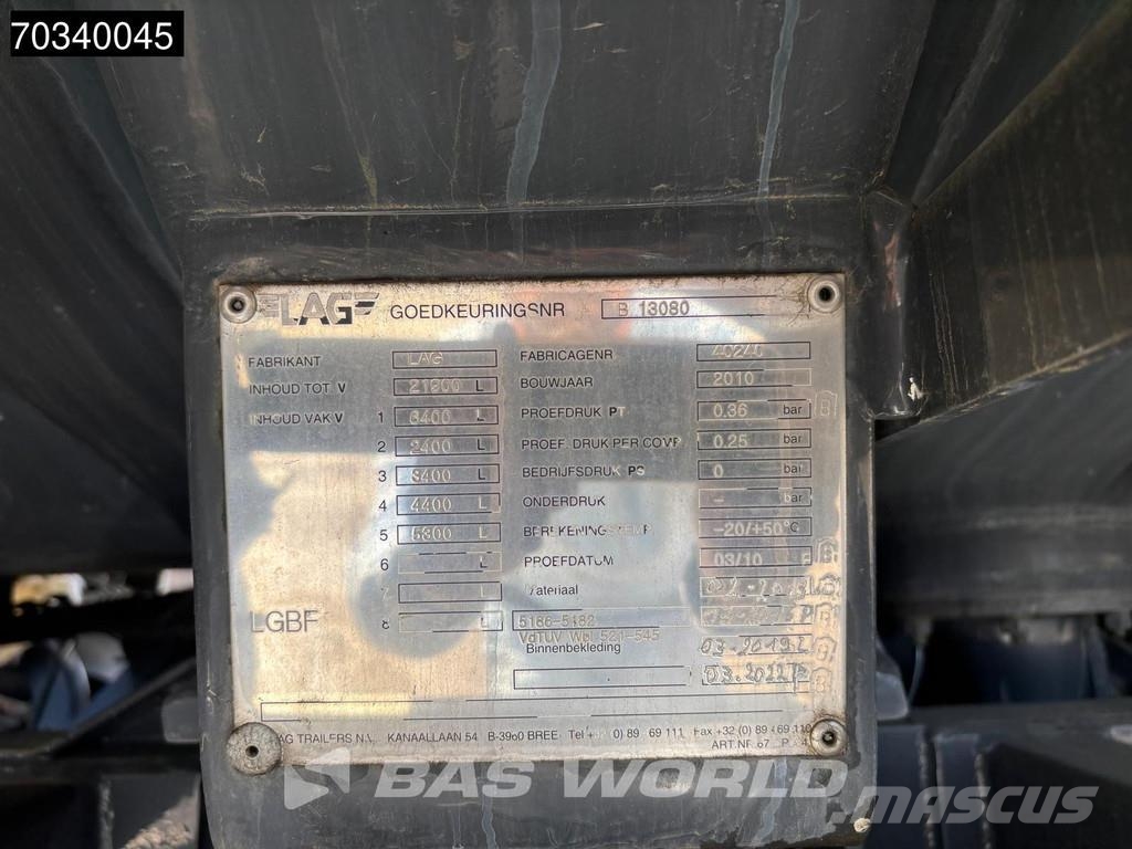 Scania P310 6X2 LAG 21.900 liter Fuel tanker 5 compartmen Motrici cisterna