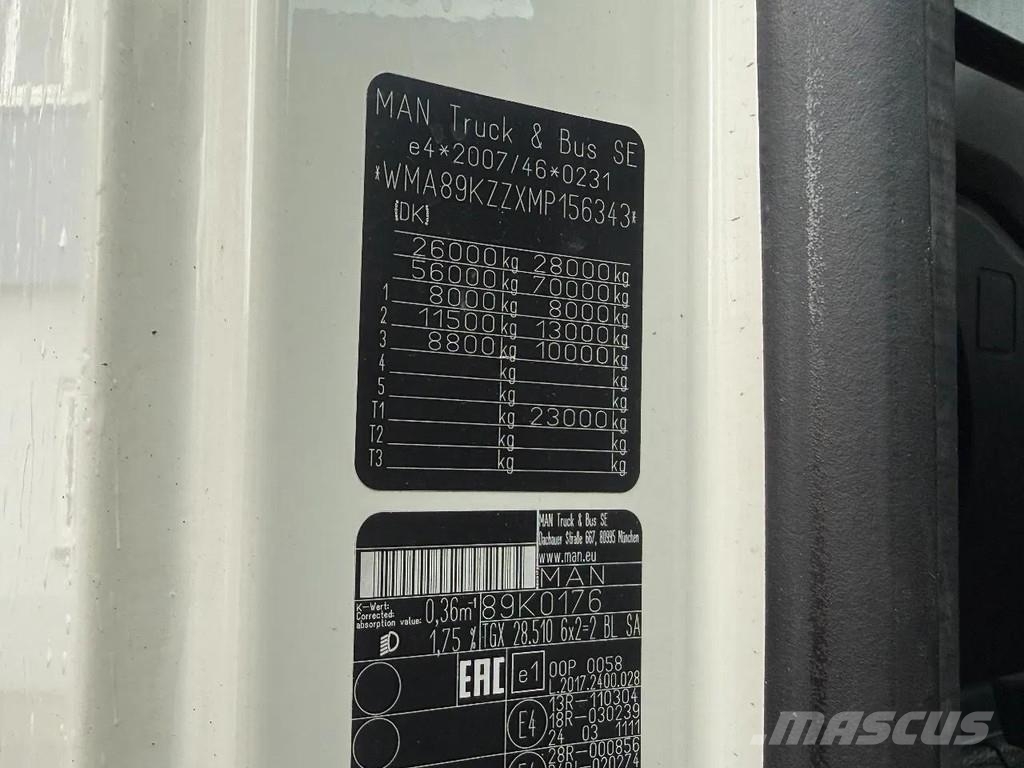 MAN TGX 26.510 6X2 EURO 6 + SLIDING DISH Ťahače