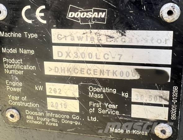Doosan DX300 LC-7 Crawler excavators