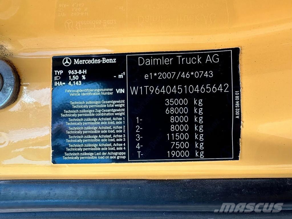 Mercedes-Benz Arocs 3253 L ENA 8X2/4 HMF2820 KRAAN / KRAN/ CRANE Camiones grúa