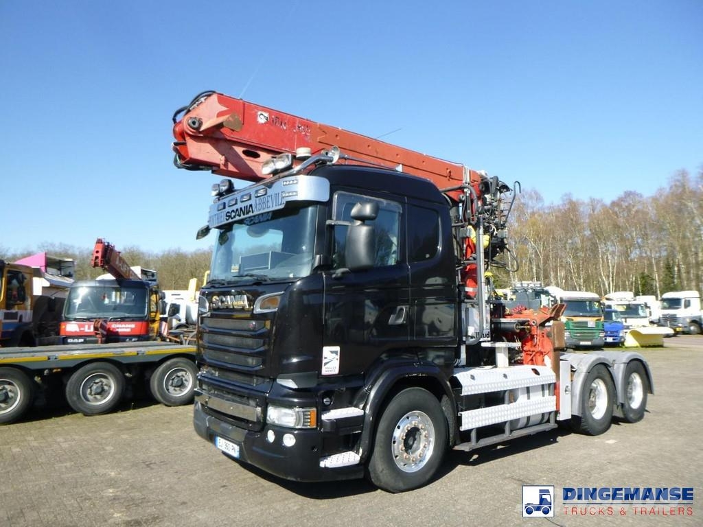 Scania R 580 6x4 Euro 6 + Jonsered 2850 crane Kranen voor alle terreinen