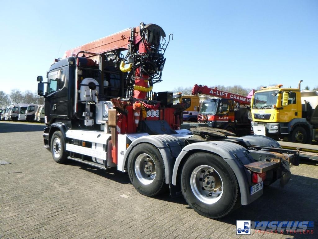 Scania R 580 6x4 Euro 6 + Jonsered 2850 crane Kranen voor alle terreinen