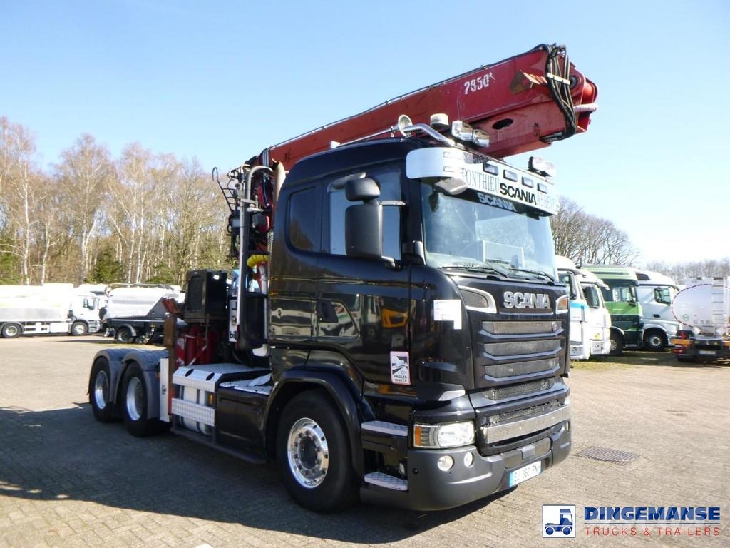 Scania R 580 6x4 Euro 6 + Jonsered 2850 crane Kranen voor alle terreinen