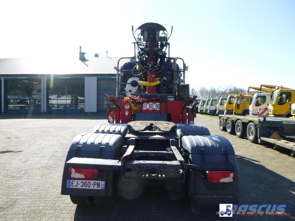 Scania R 580 6x4 Euro 6 + Jonsered 2850 crane Kranen voor alle terreinen
