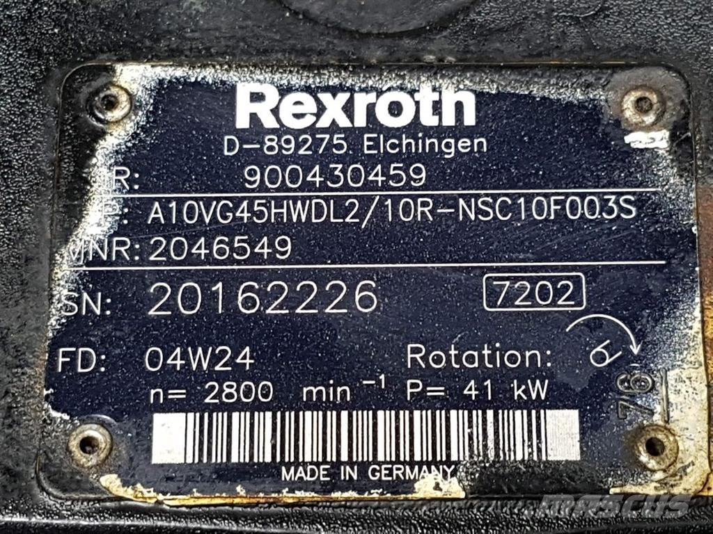 Rexroth A10VG45HWDL2/10R-R912046549-Drive pump/Fahrpumpe Hydraulika