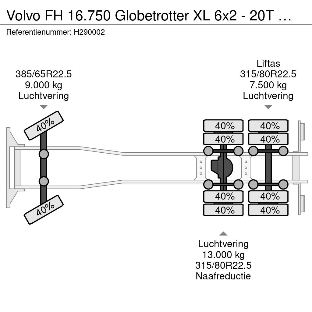 Volvo FH 16.750 Globetrotter XL 6x2 - 20T Multilift Hook Camiones polibrazo