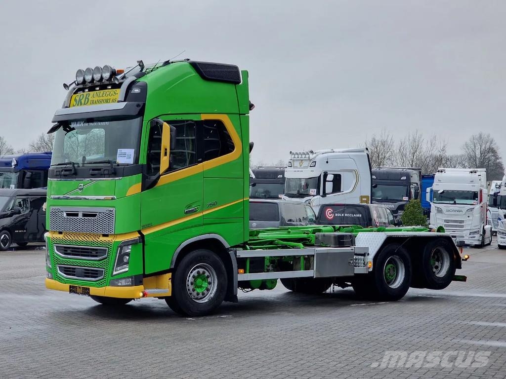 Volvo FH 16.750 Globetrotter XL 6x2 - 20T Multilift Hook gancho Caminhões Roll-on Roll-off