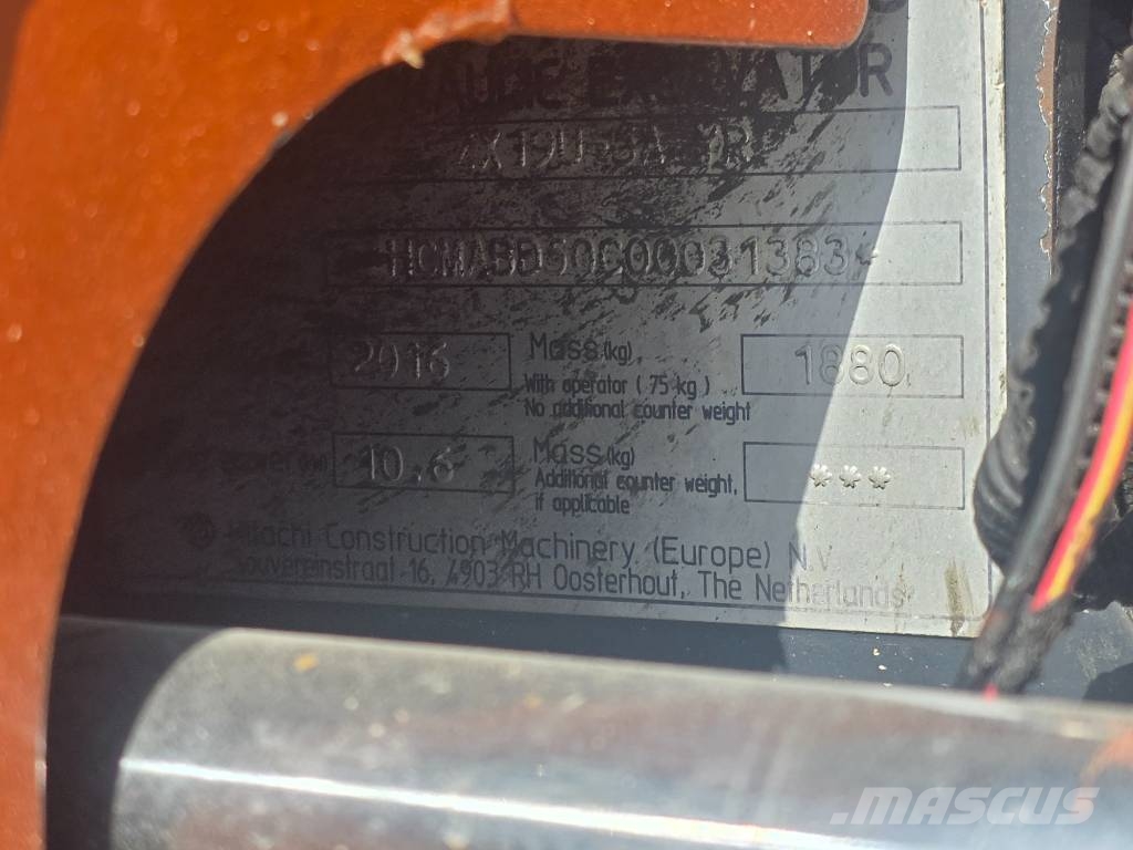 Hitachi ZX 19-5 Mini rýpadla < 7t