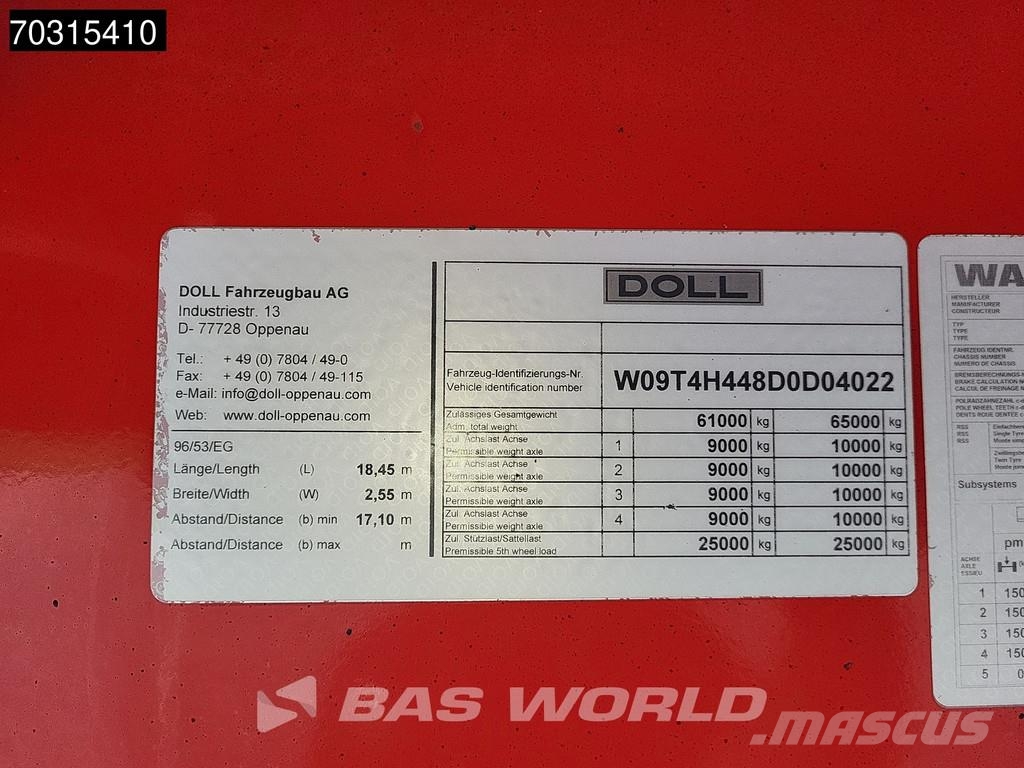 Doll T4H-0S3 T4H 0 S3 4 axles Full Steered Remote Goose Semi-trailer blokvogn