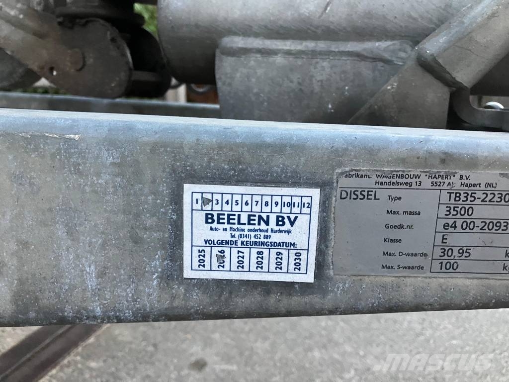Hapert tridem plateauwagen | 600x200 cm | 3500 kg | Avto prikolice