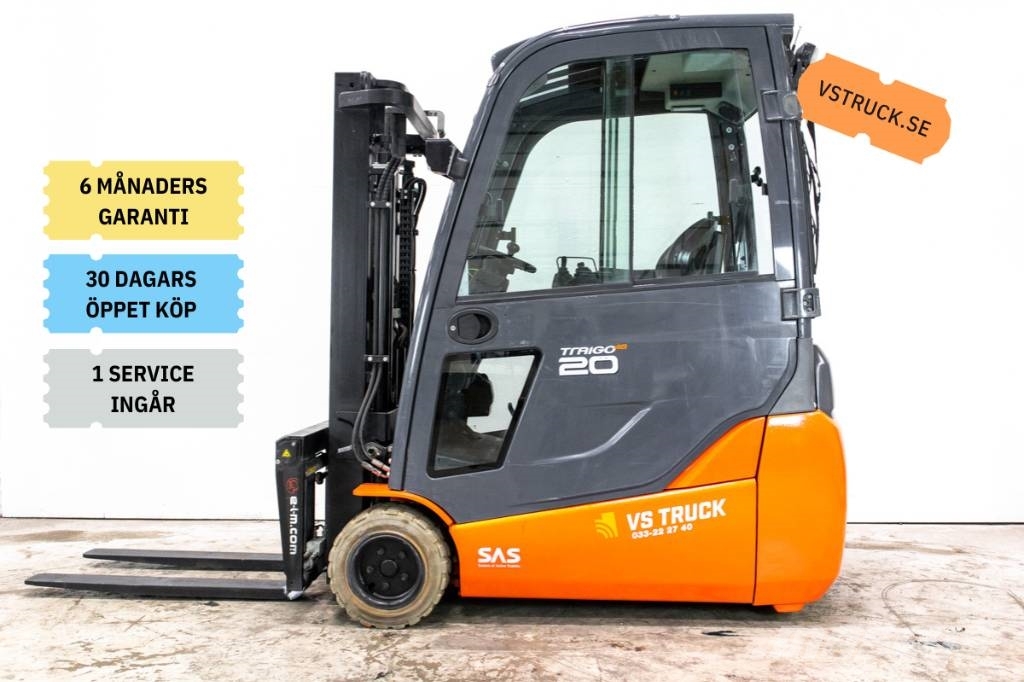Toyota 8FBET20, Containergående 2-tonstruck med hytt Elektro Stapler