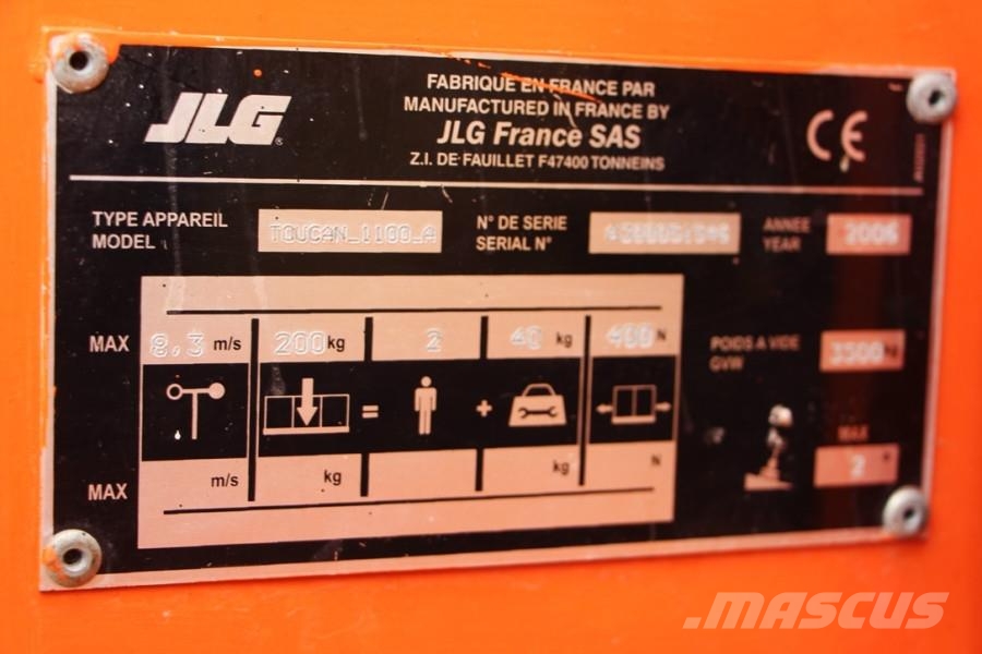 JLG Toucan 1100A As-Is, Electric, 11.1m Working Height Kuukulkijat