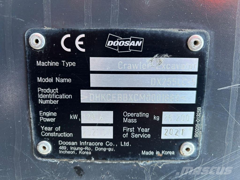 Doosan DX 255 LC-5 AC Εκσκαφείς με ερπύστριες