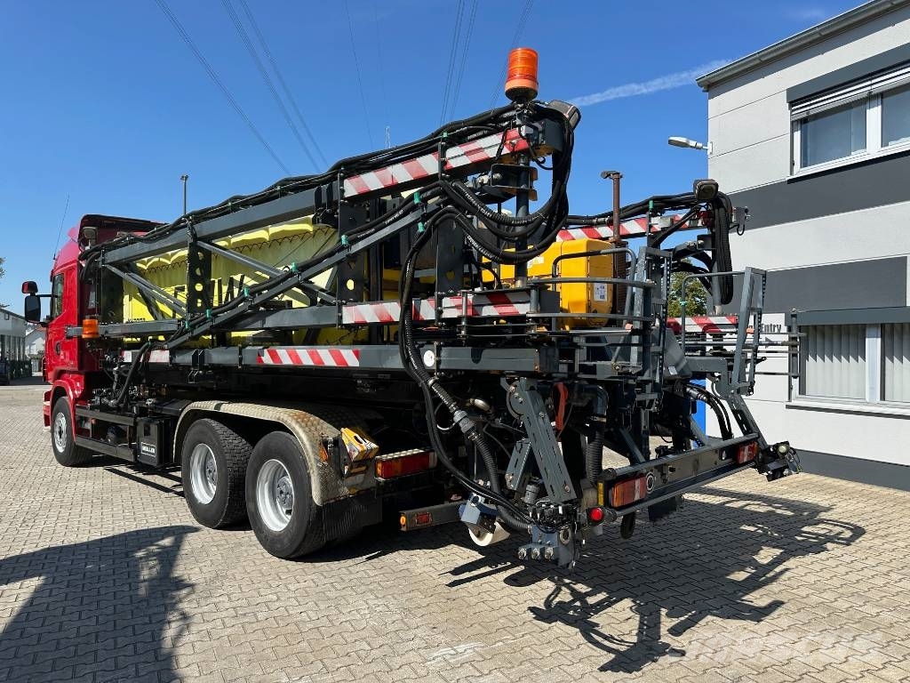 Scania R580 Abrollkipper Meiller Enteisungsgerät 45m Reptéri felszerelés
