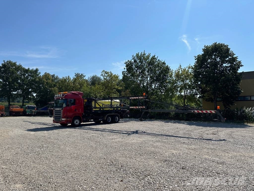 Scania R580 Abrollkipper Meiller Enteisungsgerät 45m Reptéri felszerelés