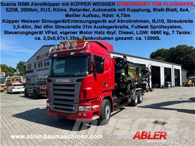 Scania R580 Abrollkipper Meiller Enteisungsgerät 45m Reptéri felszerelés