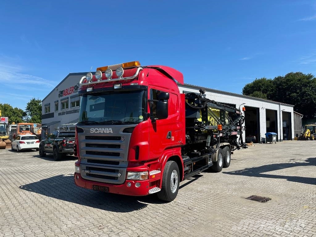 Scania R580 Abrollkipper Meiller Enteisungsgerät 45m Reptéri felszerelés