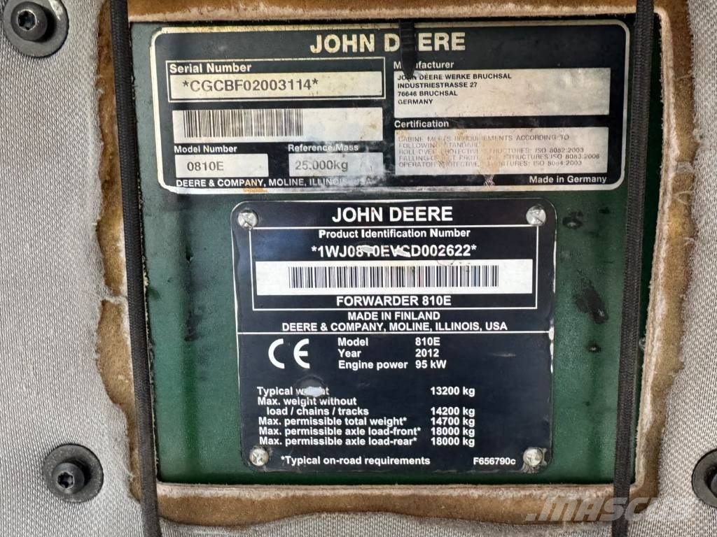John Deere 810 E Porteur