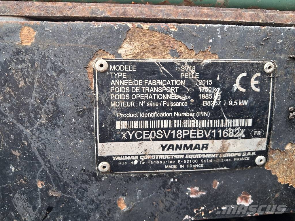 Yanmar SV 18 Mini bageri < 7t