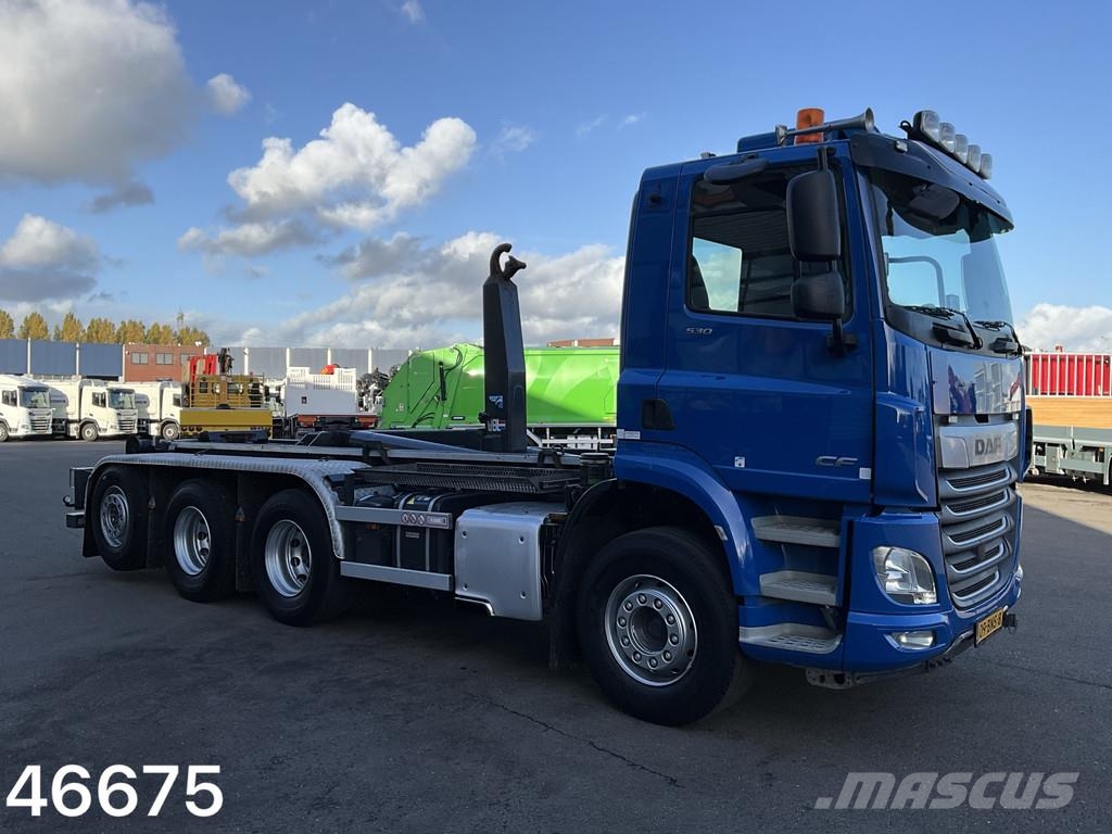 DAF CF 530 8x4 Euro 6 VDL 30 Ton haakarmsysteem Treileri ar āķi