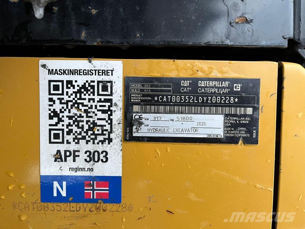 CAT 352 AC / CENTRAL LUBRICATION Excavadoras sobre orugas