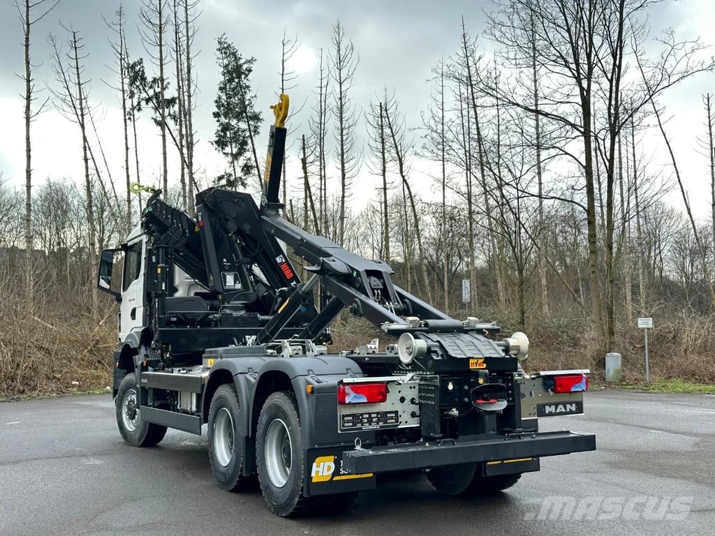 MAN TGS 33.440 MAN TGS 33.440 6x6 BB Abrollkipper+Kran شاحنات الرافعات الخطافية