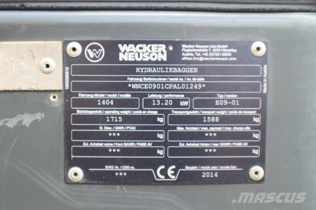 Wacker Neuson 1404 | 4 BUCKETS | ONLY 970 HR | DUTCH MACHINE Minigraafmachines < 7t