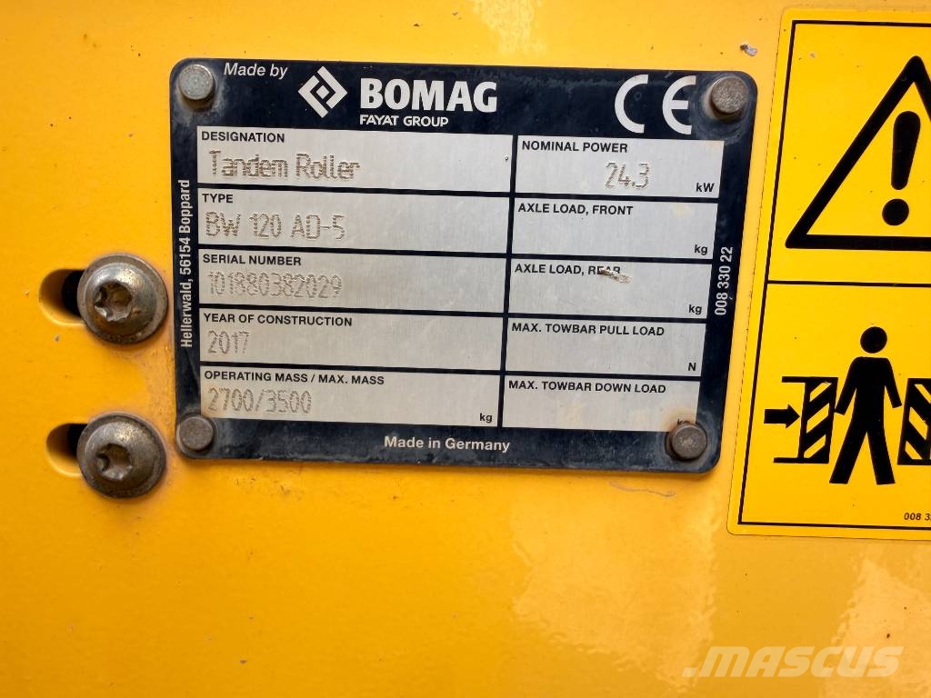 Bomag BW 120 AD-5 Twin Drum Roller Twin drum rollers